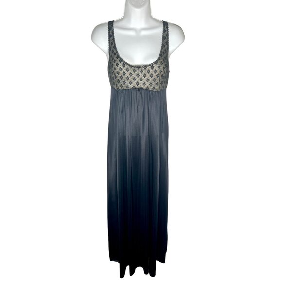 Vintage 60s Formfit Rogers Peignoir Set Robe & Nightgown Black Nude Small Glam - Picture 3 of 16